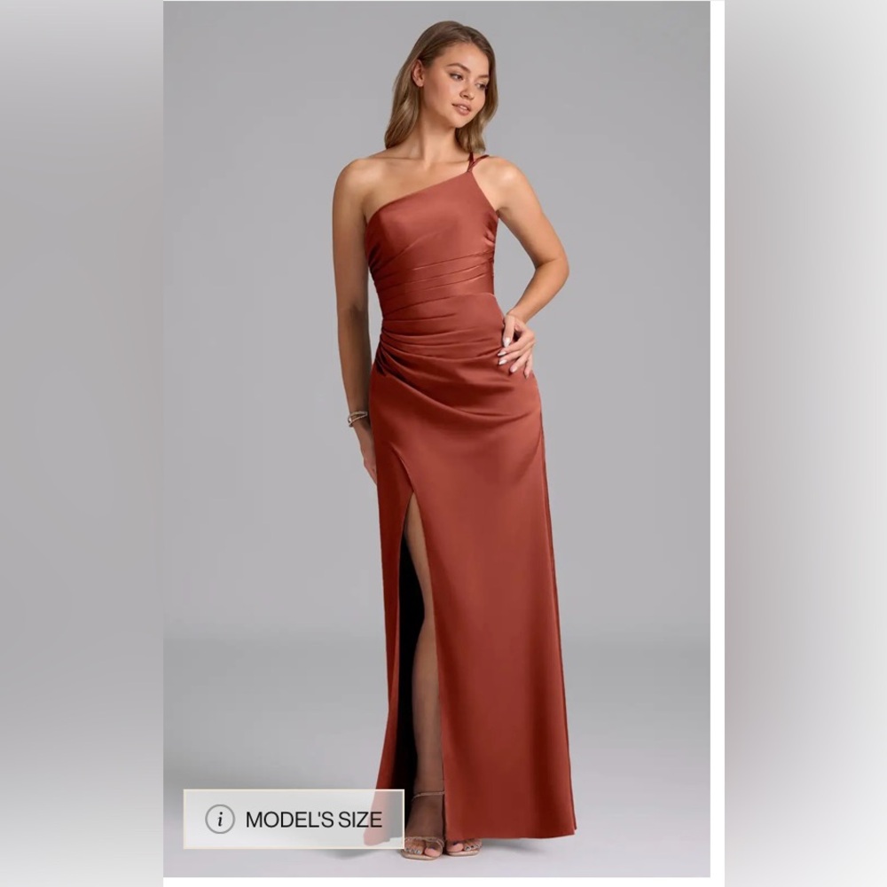 Azazie Eren terracotta bridesmaids dress. Size 4. New